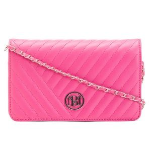 Badgley Mischka Pink Quilted Crossbody Bag